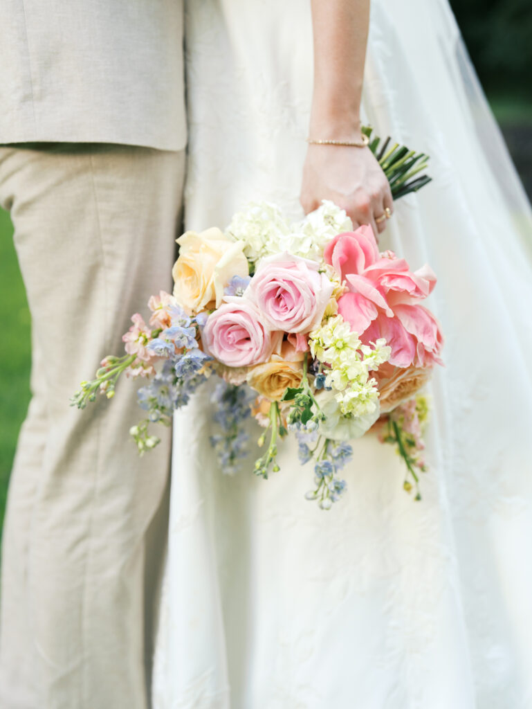 spring texas wedding at the meekermark with bright florals and colors