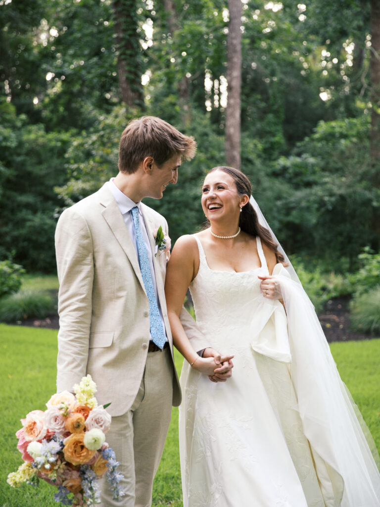 spring texas wedding at the meekermark with bright florals and colors