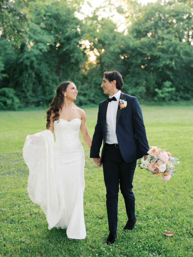 timeless and modern wedding portraits with bride and groom