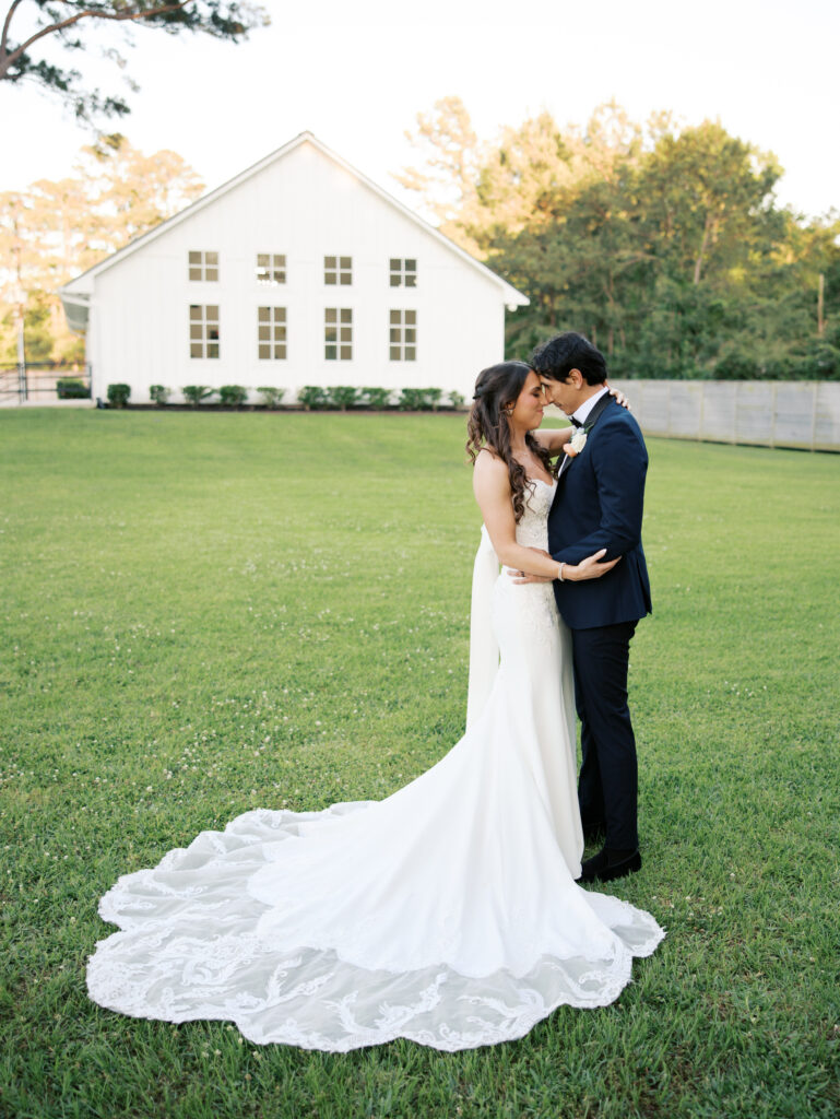 bride and groom portraits outdoors