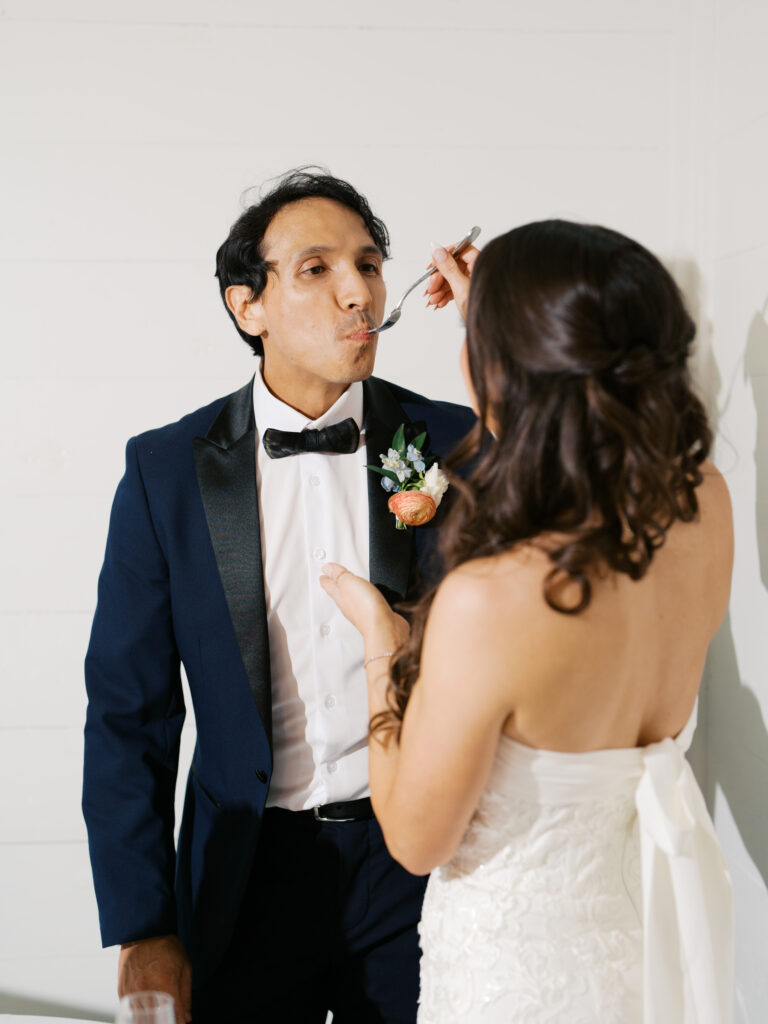 bride and groom celebrating marriage
