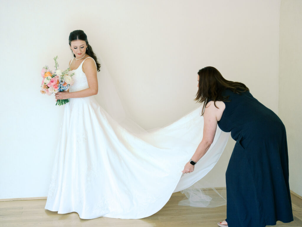 bright and colorful wedding flowers in the spring