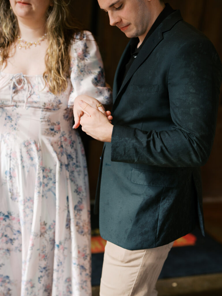 couple getting engaged surprise proposal photos in texas