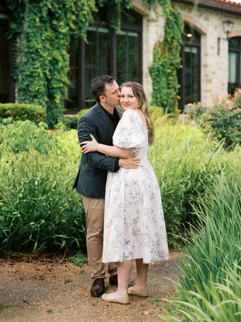 couple smiling after surprise engagement