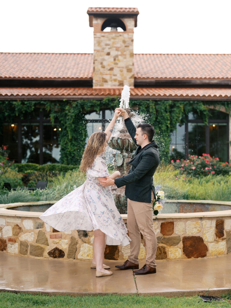 Austin, Texas Surprise Proposal in the Rain