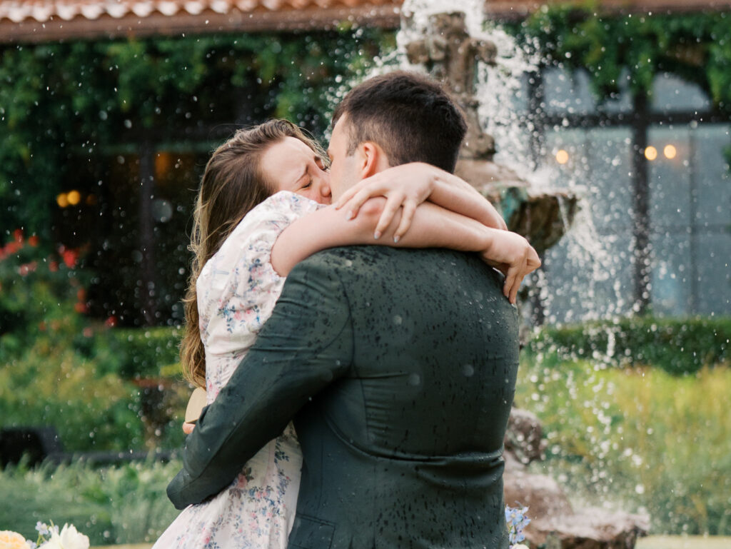 Austin, Texas Surprise Proposal in the Rain
