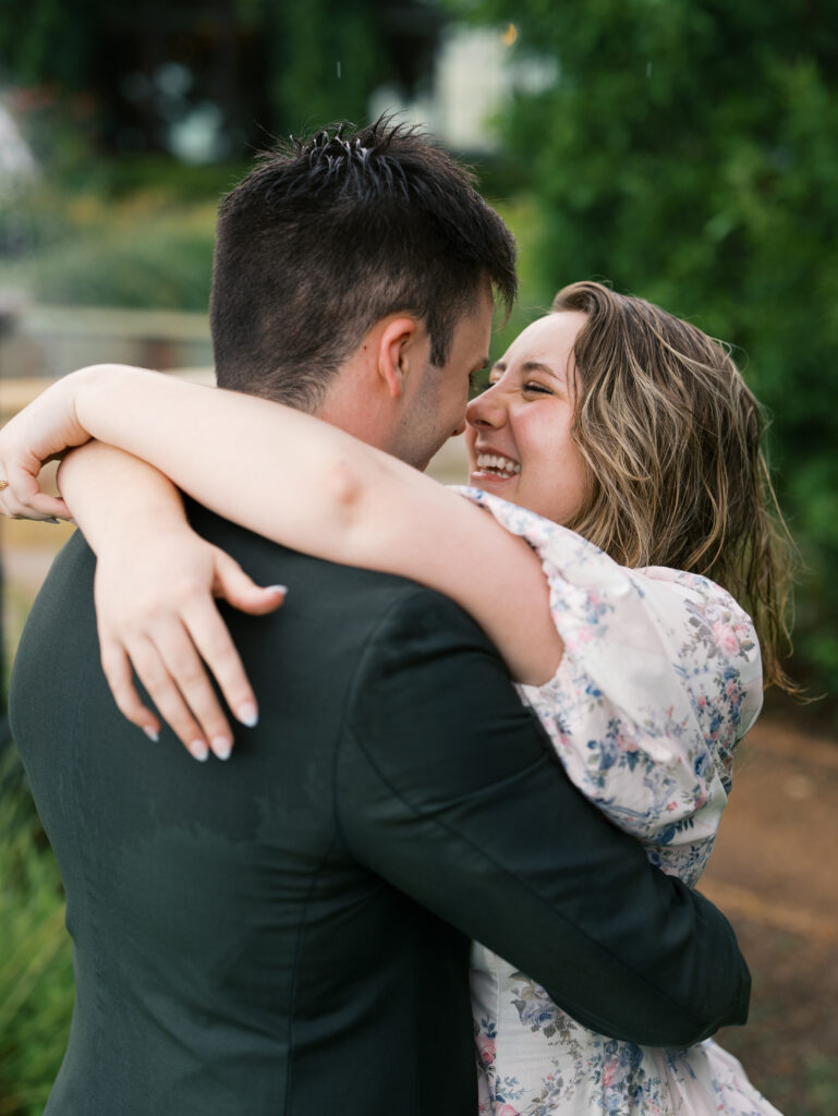 Austin, Texas Surprise Proposal in the Rain