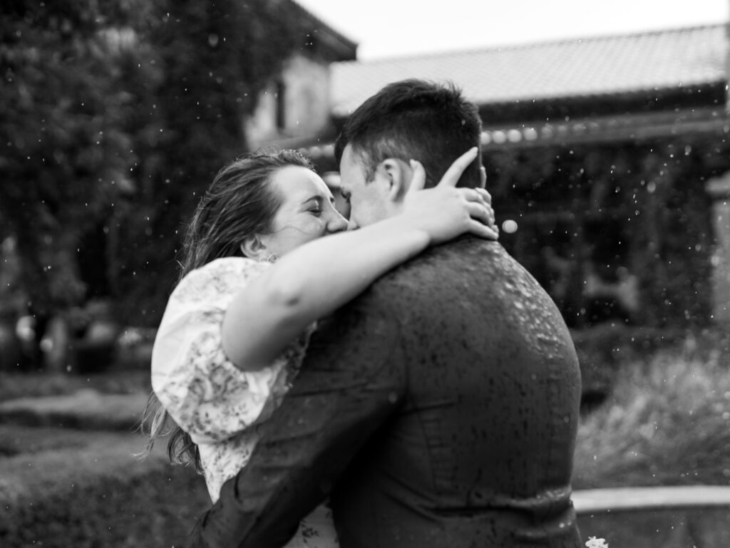 Austin, Texas Surprise Proposal in the Rain