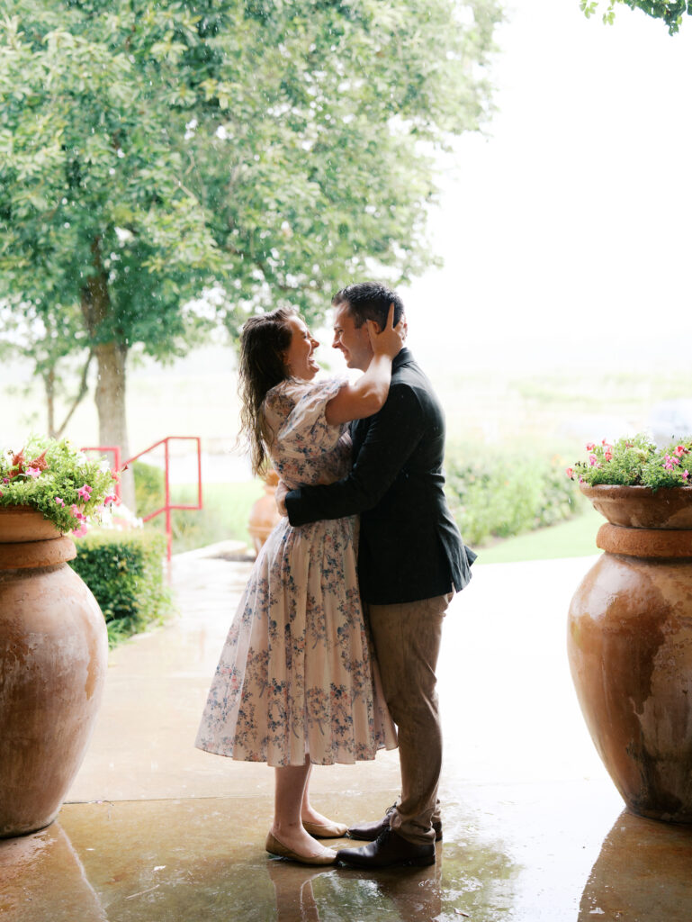 Austin, Texas Surprise Proposal in the Rain