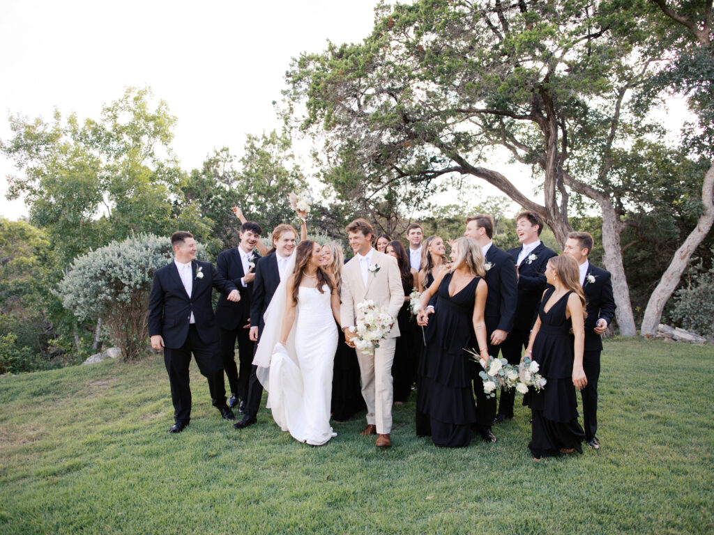 bridal party photos fun and candid