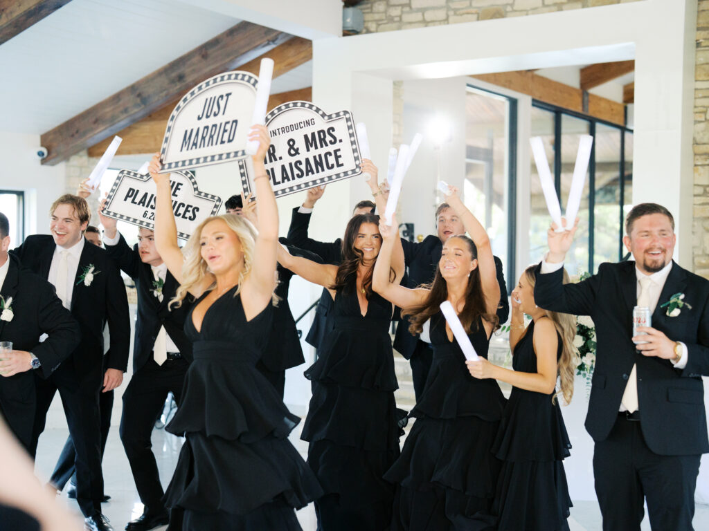 lively indoor wedding reception