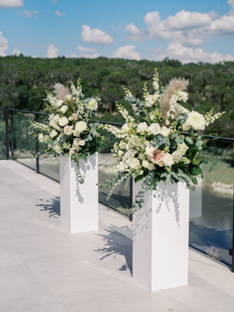 outdoor wedding ceremony at wimberley texas wedding venue