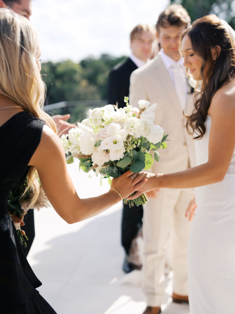 outdoor wedding ceremony at wimberley texas wedding venue