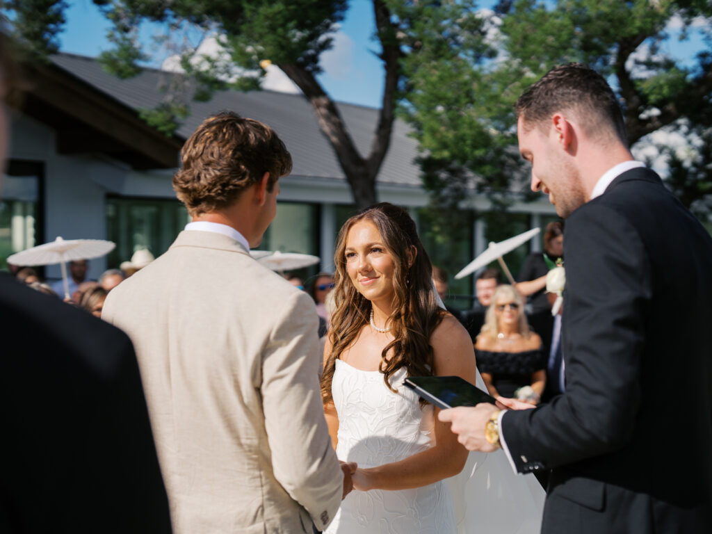 outdoor wedding ceremony at wimberley texas wedding venue