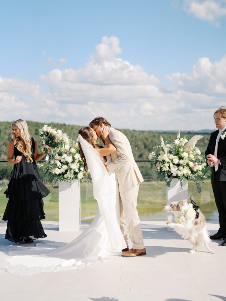 outdoor wedding ceremony at wimberley texas wedding venue