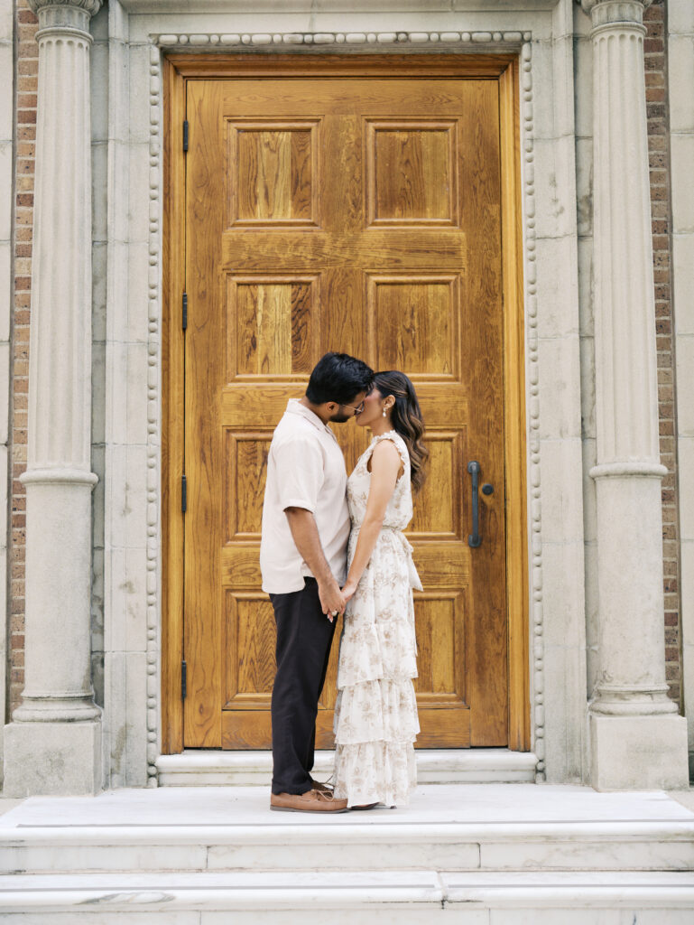 timeless engagement photos in the city