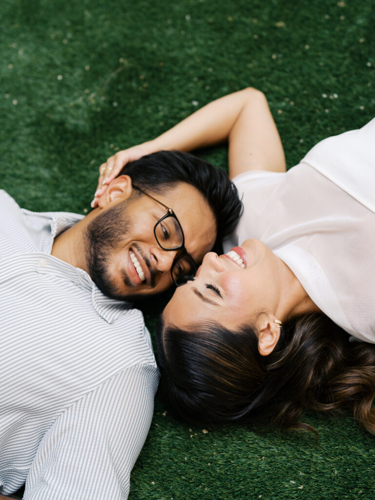 Classy Engagement Photos at the Julia Ideson Library in Houston