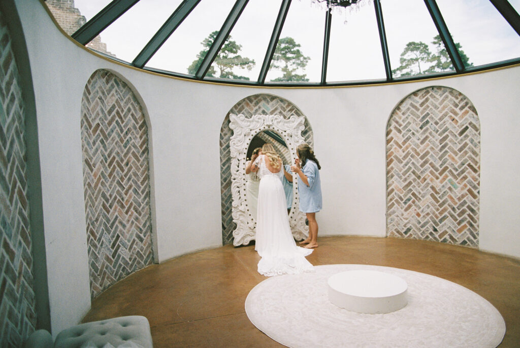 film wedding photography in houston at the iron manor wedding venue