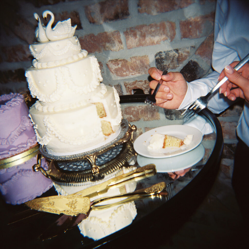 vintage wedding cake photos film wedding photos