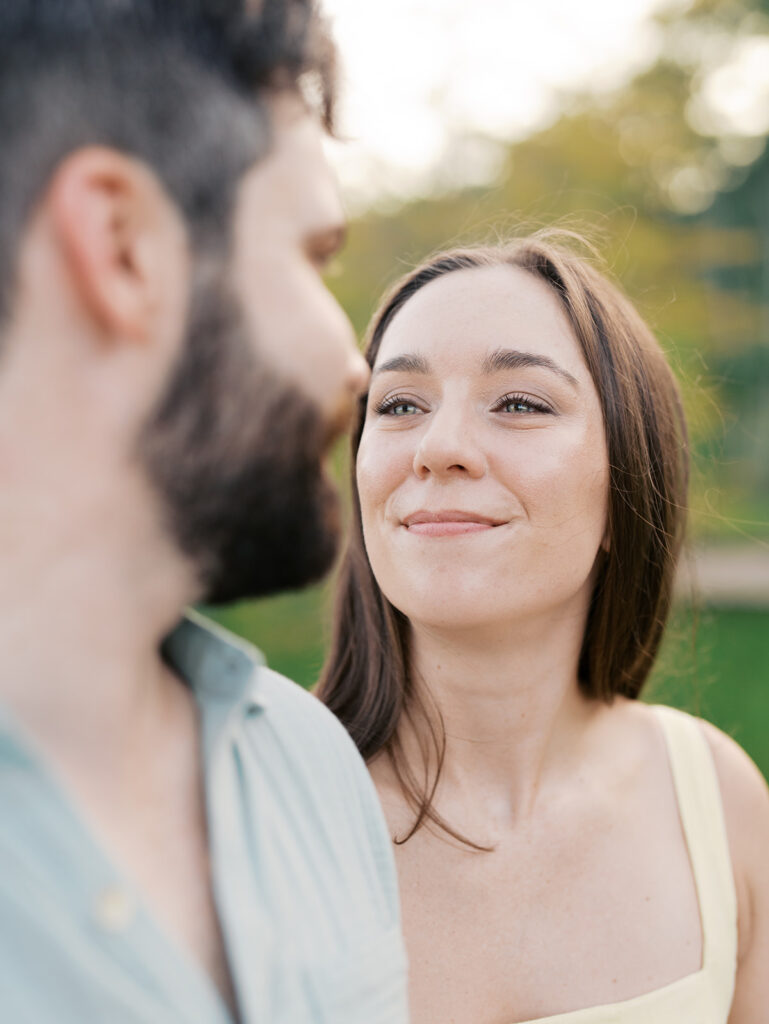 summer outdoor engagement photos at the park in houston texas