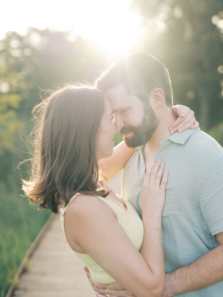 summer outdoor engagement photos at the park in houston texas