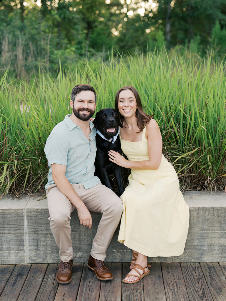 summer outdoor engagement photos at the park in houston texas