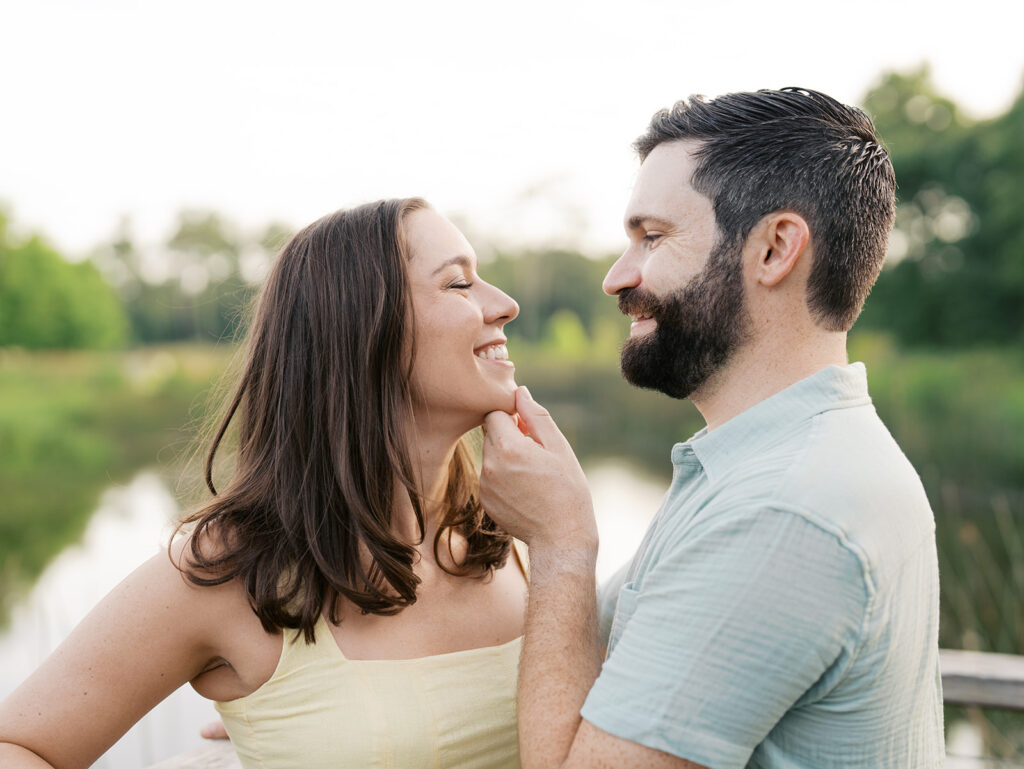 documentary style engagement photos outdoors in houston