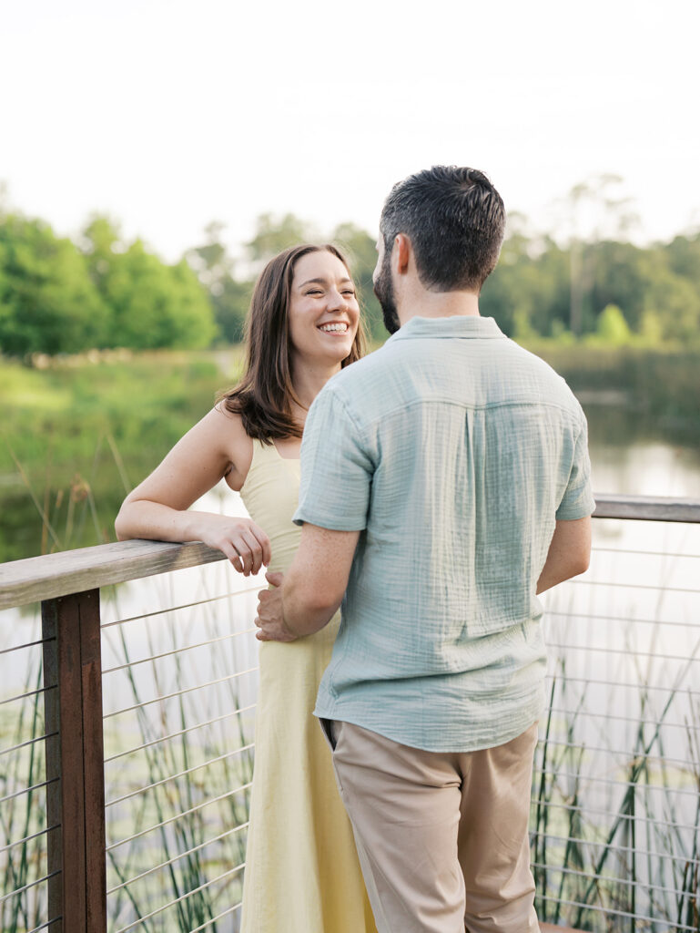 documentary style engagement photos outdoors in houston