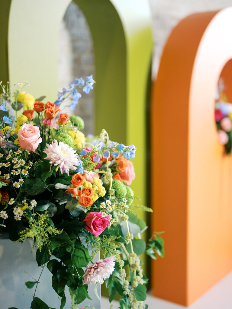 colorful texas wedding details and decor