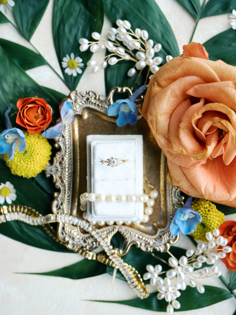colorful texas wedding details and decor