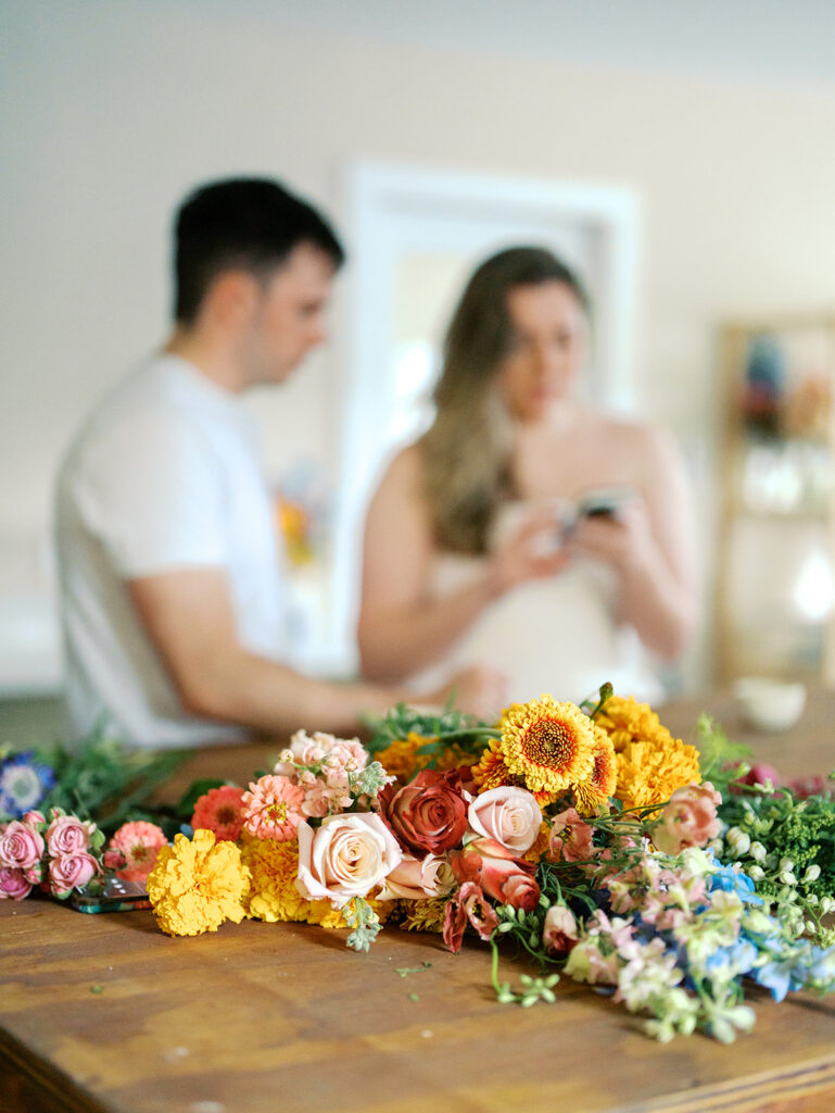 Studio Engagement Pictures That Celebrate a Love in Full Bloom