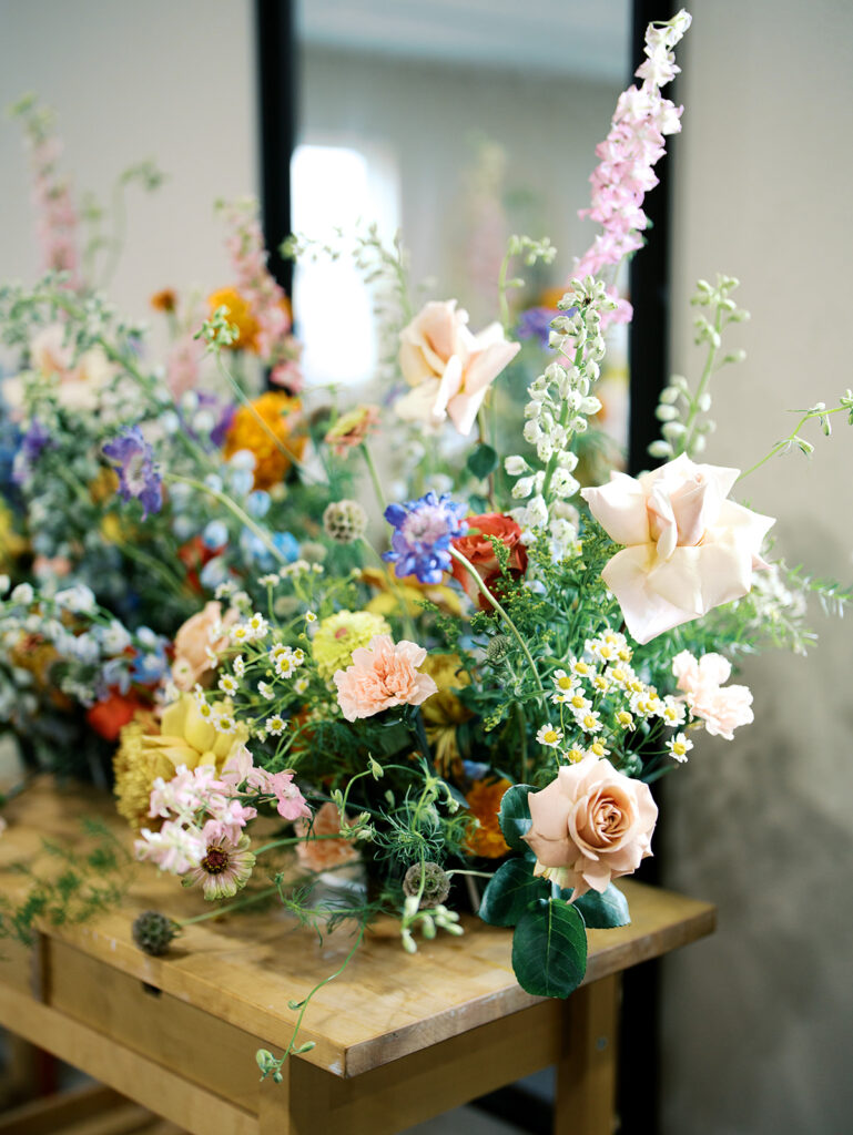 austin wedding florist engagement session film inspired studio engagement pictures