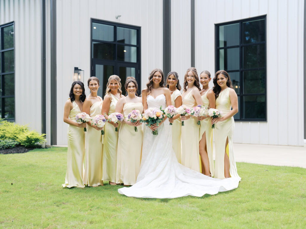 grand pines reserve wedding photos colorful wedding theme