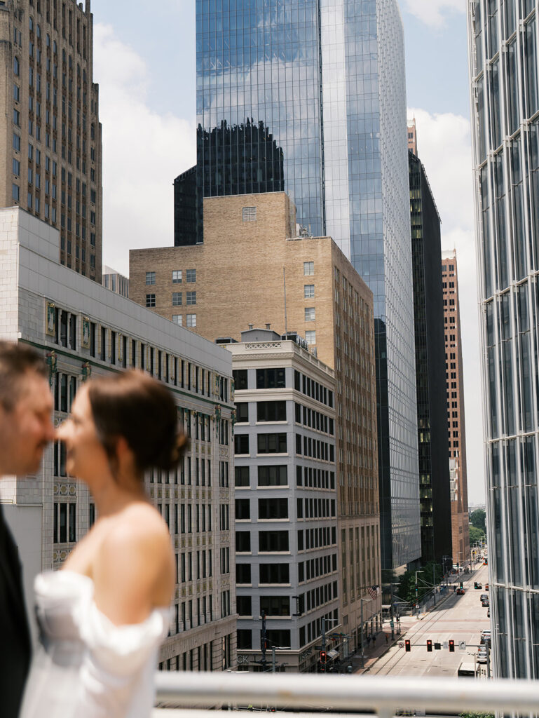 bride and groom portraits in the city vintage and timeless