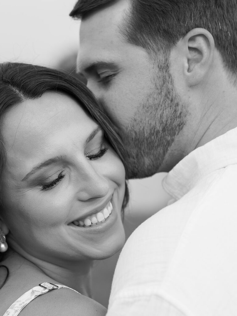 black and white documentary style engagement photos