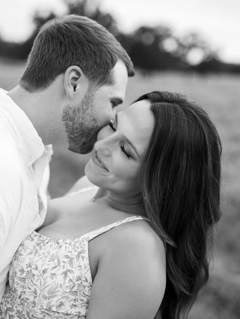 black and white documentary style engagement photos