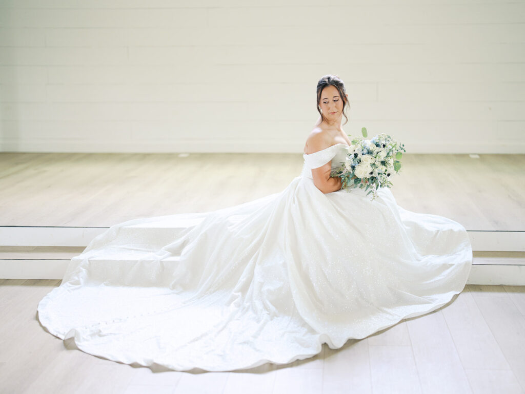Film-Inspired Wedding Bridal Photoshoot in Houston With a Timeless, Elegant Feel