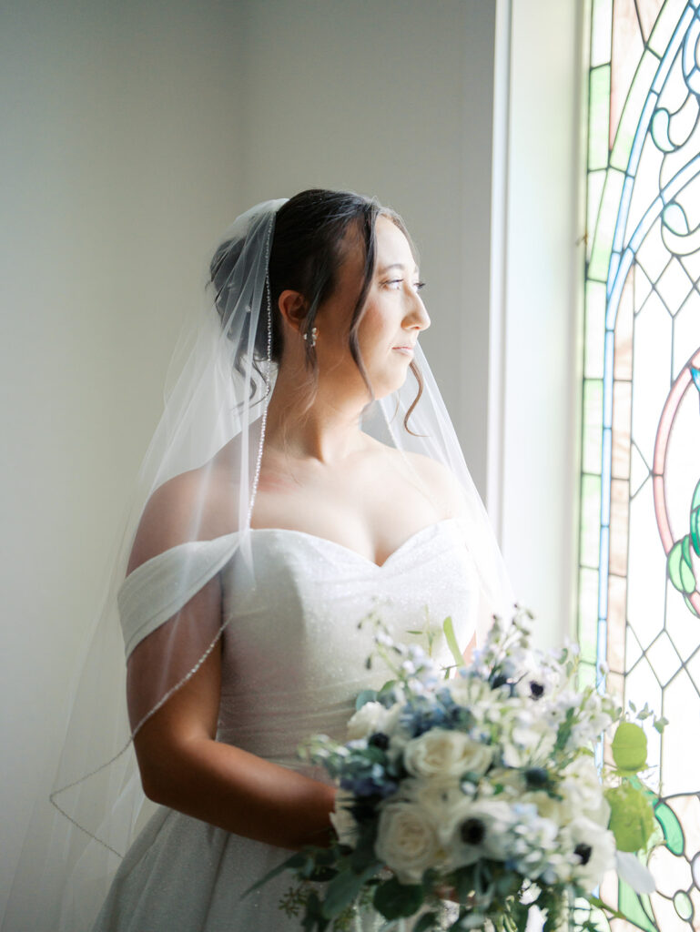 Film-Inspired Wedding Bridal Photoshoot in Houston With a Timeless, Elegant Feel