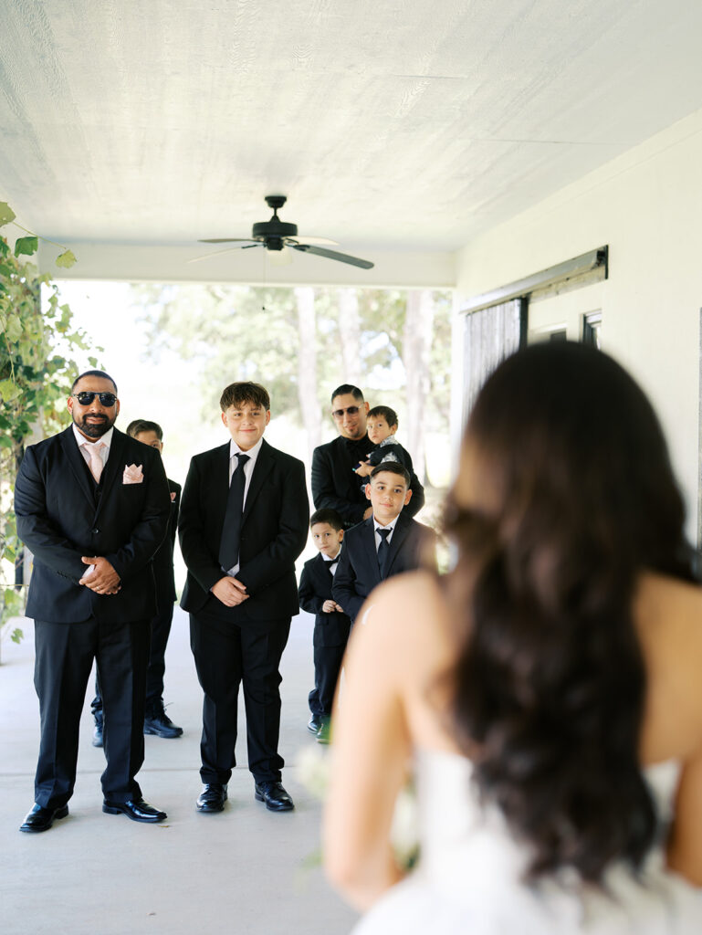 first look with bride reveal