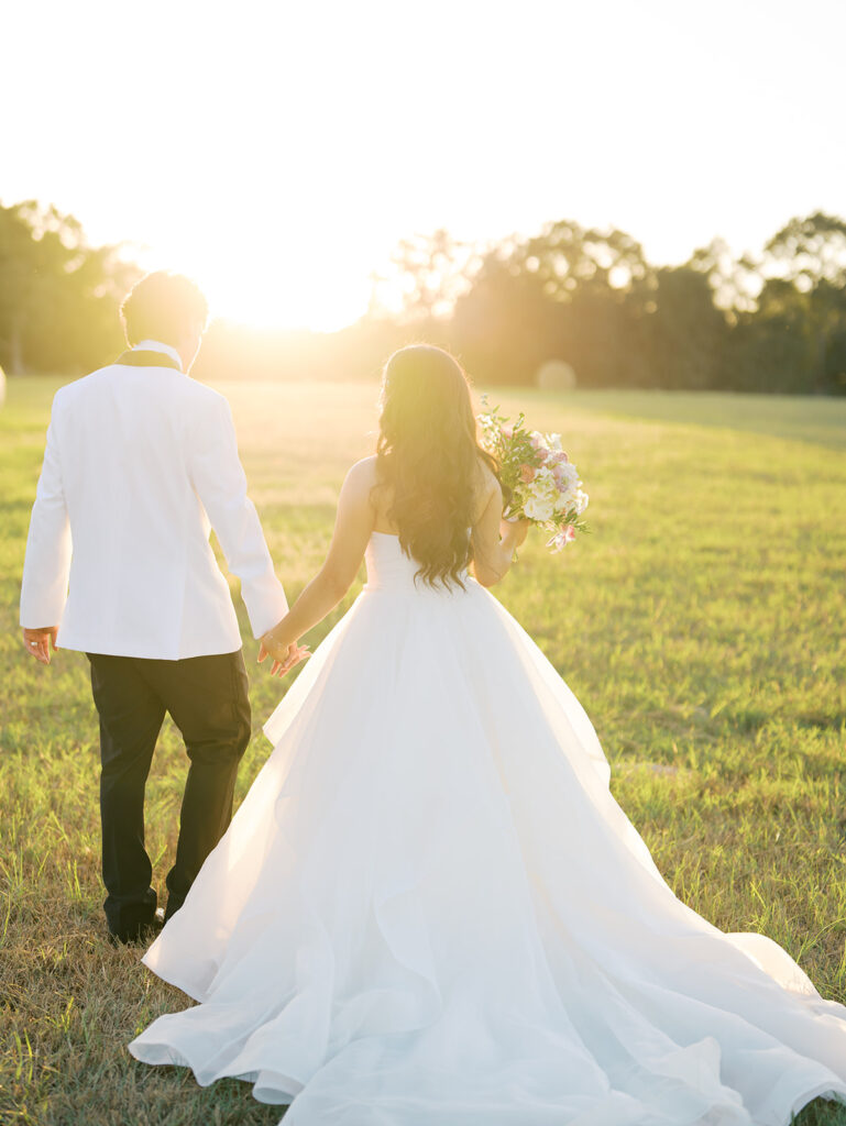 golden hour wedding photos in houston texas