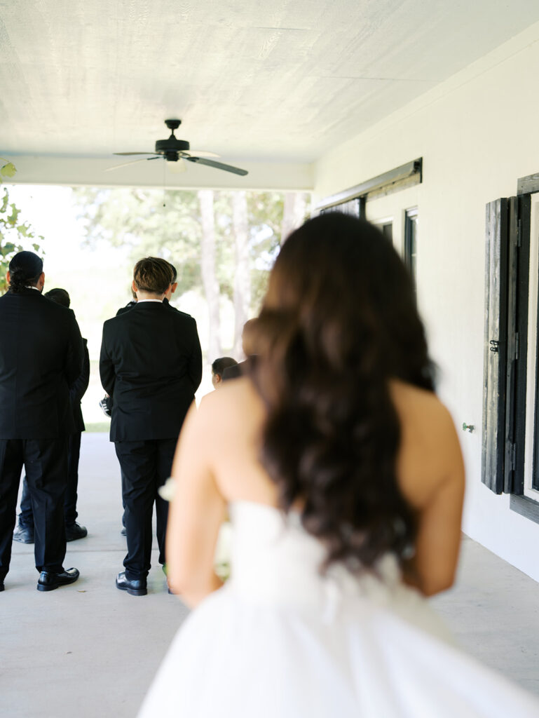 first look with bride reveal