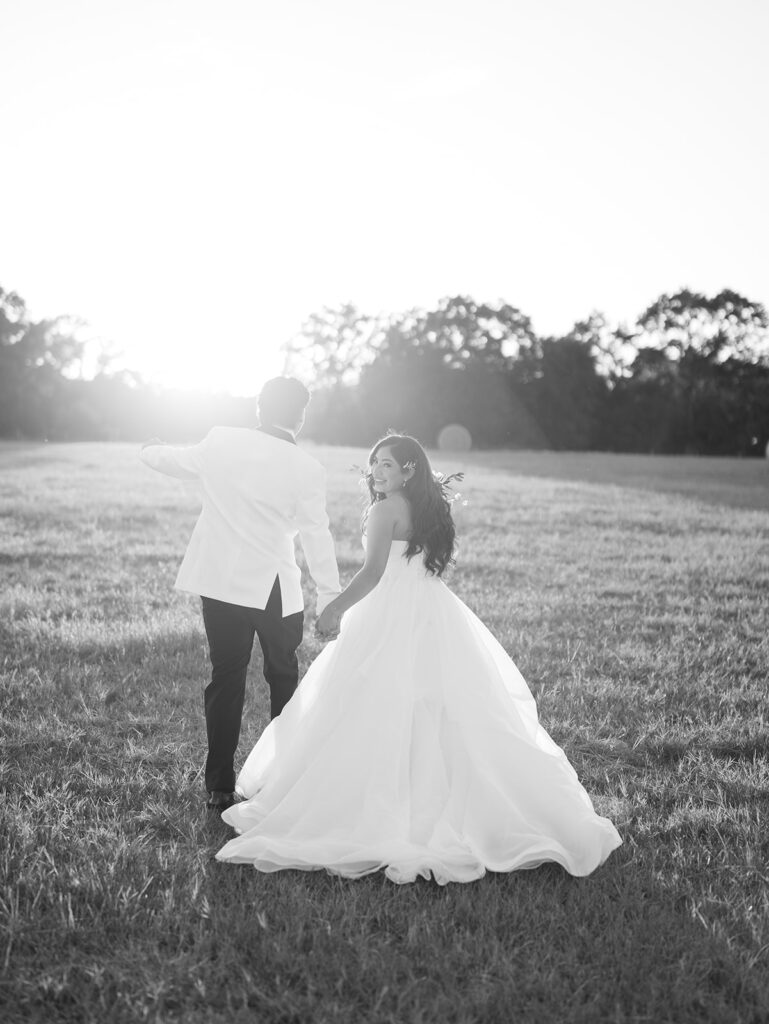 golden hour wedding photos in houston texas