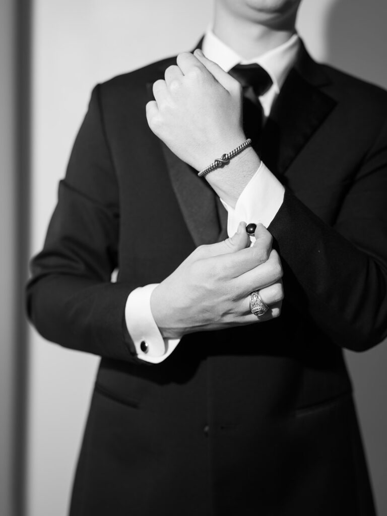 romantic getting ready wedding photos