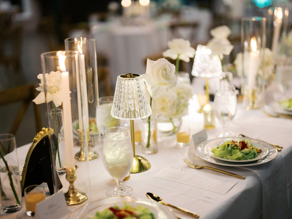 old money vintage wedding details and decor for reception