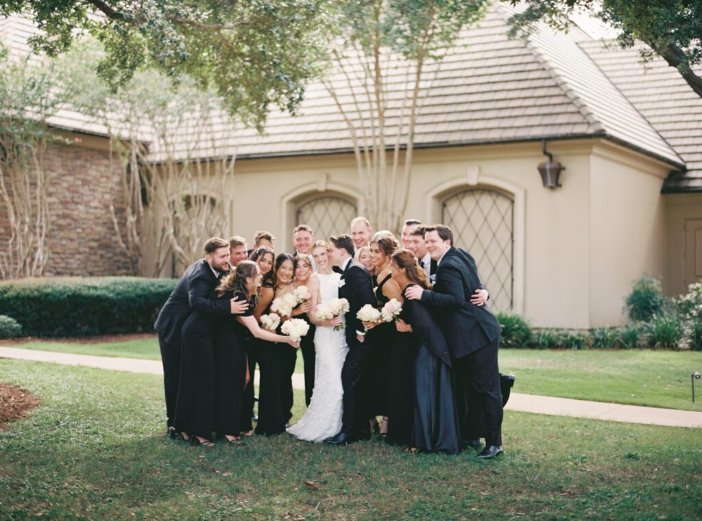 film photography bridal party photos