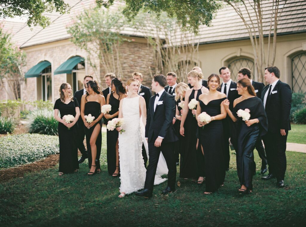 film photography bridal party photos