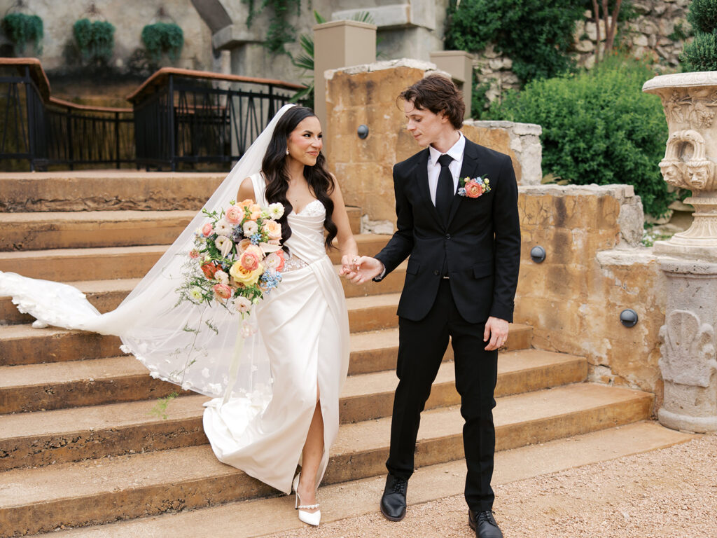 How Film, Digital, and Bold Florals Brought This Villa Antonia Austin Wedding to Life