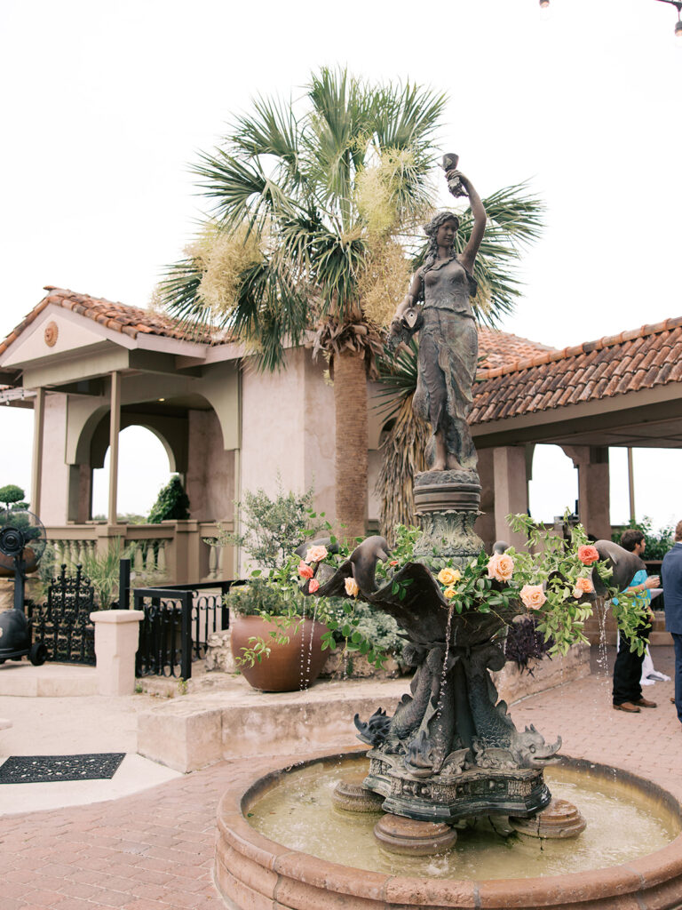 italy inspired wedding venue reception cocktail hour decor