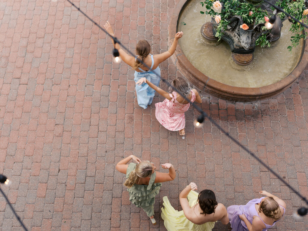 candid wedding guest photos during cocktail hour and reception at Villa Antonia Austin