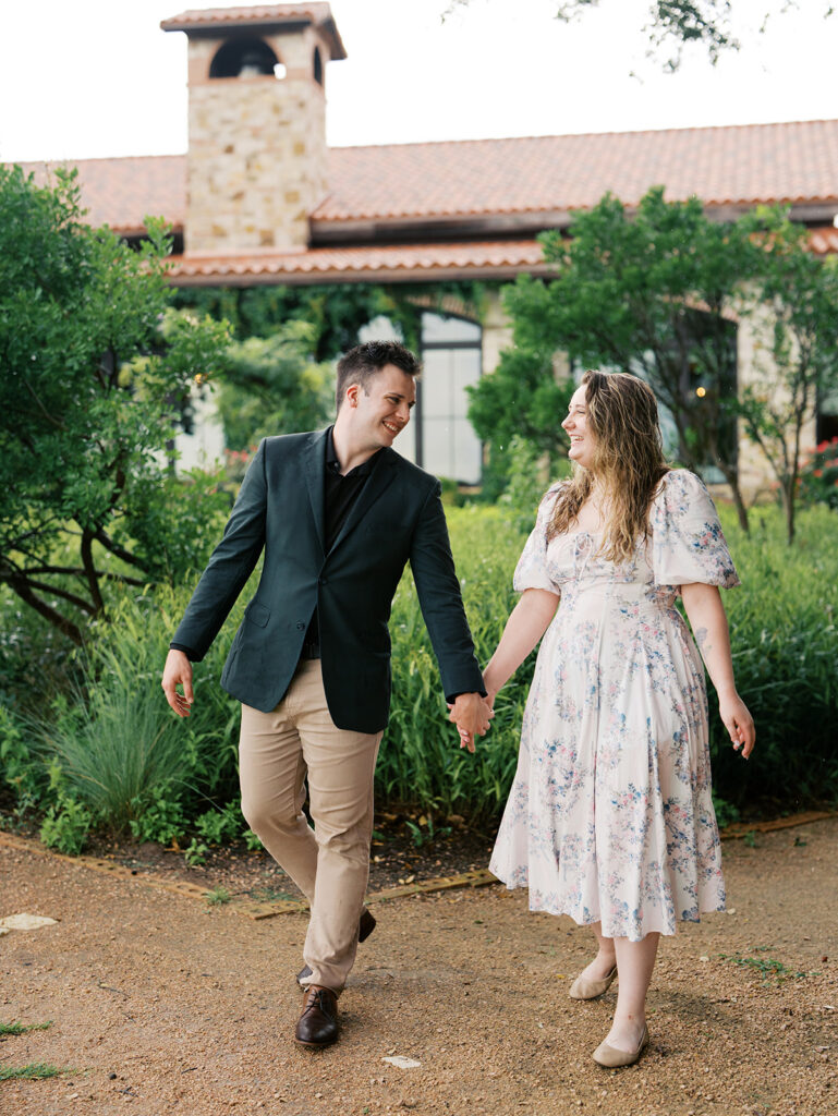 spring surprise proposal in texas botanical gardens
